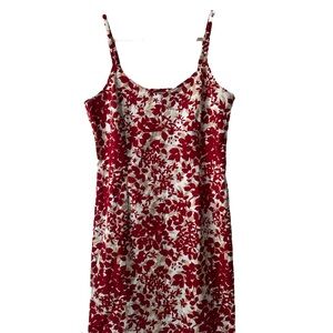 Old Navy Red and White Floral Mini Dress